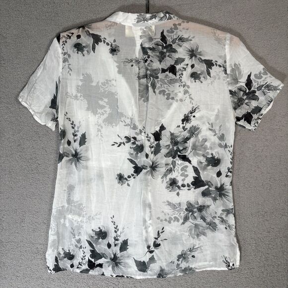 Cloth & Stone Anthropologie Womens Blouse Size XS Lightweight Sheer Boho Florals - Picture 10 of 14